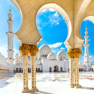 Shop Online Sheikh Zayed Mosque Tour & Ferrari World from Abu Dhabi at Sheikh Zayed Grand Mosque, Abu Dhabi, United Arab Emirates Dubai Masala 5