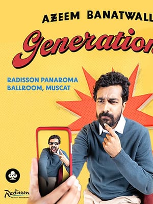 Shop Online Azeem Banatwalla Stand up comedy in Muscat – Comedy Events Dubai Masala