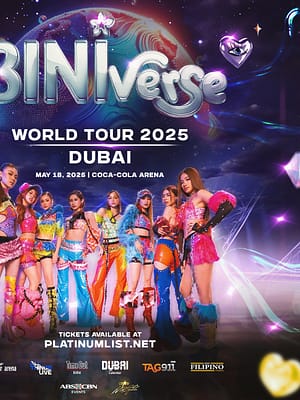 Shop Online BINI – BINIverse World Tour 2025 Live in Dubai – Filipino Events Dubai Masala