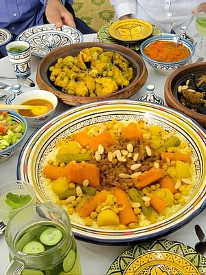 Shop Online Cook Moroccan Food & Try on Traditional Clothes like a local at Angle Boulevard Tah/ Mohamed 6, Casablanca, Morocco Dubai Masala