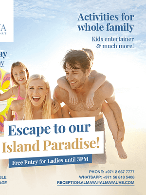 Shop Online Escape to Our Island Paradise! – Al Maya Island & Resort Sunday Pool Party Family Day – Arabic Events Dubai Masala