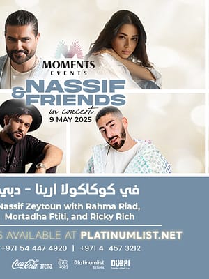 Shop Online Nassif Zeytoun, Rahma Riad, Mortadha Ftiti, and Ricky Rich at Coca-Cola Arena in Dubai – Concerts Dubai Masala