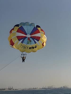 Shop Online Parasailing Adventure on Jumeirah Beach with Sea Bird water Sports Dubai at Al Rahim masjid, Dubai, United Arab Emirates Dubai Masala