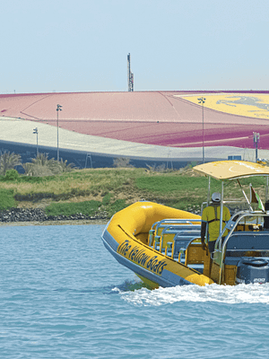 Shop Online 75-minute Yas Island Abu Dhabi Sightseeing Boat Tour – Boat Tours and Cruises Dubai Masala