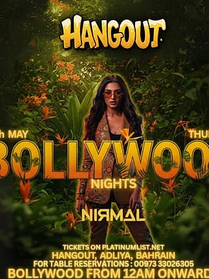 Shop Online Bollywood Nights at Hangout, Bahrain – Desi Events Dubai Masala