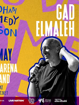 Shop Online Gad Elmaleh at Etihad Arena in Abu Dhabi – Comedy Events Dubai Masala
