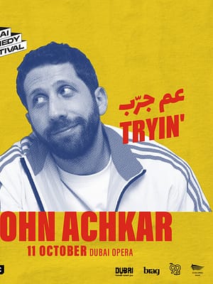 Shop Online John Achkar Live at Dubai Comedy Festival 2025 – Shows and Theatrical Plays Dubai Masala