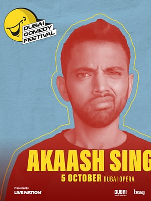 Shop Online Live Nation Middle East presents Akaash Singh at Dubai Opera – Comedy Events Dubai Masala