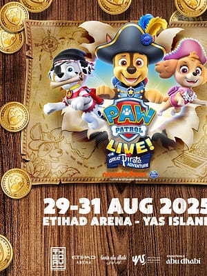 Shop Online Paw Patrol Live! The Great Pirate Adventure at Etihad Arena Abu Dhabi – Kids Events Dubai Masala