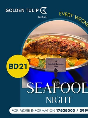 Shop Online Seafood Night at Alwasmeyyah Restaurant – Golden Tulip Hotel Bahrain – Dining Experiences Dubai Masala