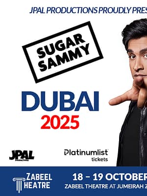 Shop Online Sugar Sammy Live at Zabeel Theatre, Dubai – Comedy Events Dubai Masala