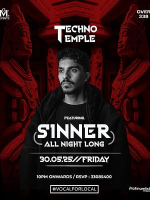 Shop Online Techno Temple ft. Sinner All Night at Over338, Bahrain – Nightlife Dubai Masala