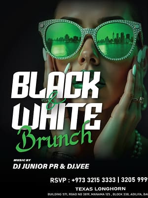 Shop Online Black and White Brunch at Texas Longhorn, Bahrain – Brunches Dubai Masala