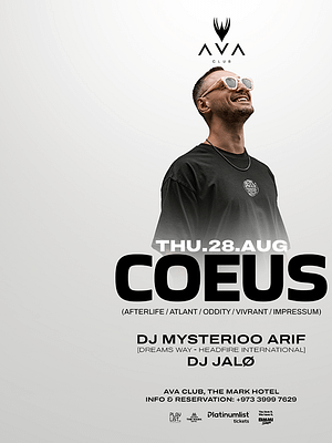 Shop Online Coeus (Afterlife – Oddity – Atlant) live in Bahrain – Nightlife Dubai Masala