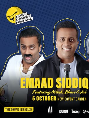 Shop Online Emaad Siddiqui Live at Dubai Comedy Festival – Dubai Comedy Festival Dubai Masala