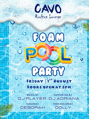 Shop Online Foam Pool Party at Cavo Rooftop Bahrain – Nightlife Dubai Masala