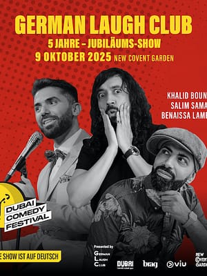 Shop Online German Laugh Club 5-Year Anniversary Live at Dubai Comedy Festival – Dubai Comedy Festival Dubai Masala