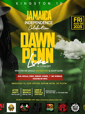Shop Online Jamaica Independence Celebration: Dawn Penn Live at Kingston10 – Concerts Dubai Masala