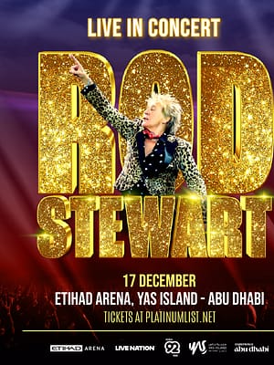Shop Online Rod Stewart at Etihad Arena in Abu Dhabi – Concerts Dubai Masala
