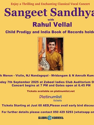 Shop Online Sangeet Sandhya with Rahul Vellal Live in Dubai – Concerts Dubai Masala