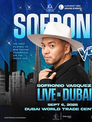 Shop Online Sofronio Vasquez Live in Dubai World Trade Center – Concerts Dubai Masala
