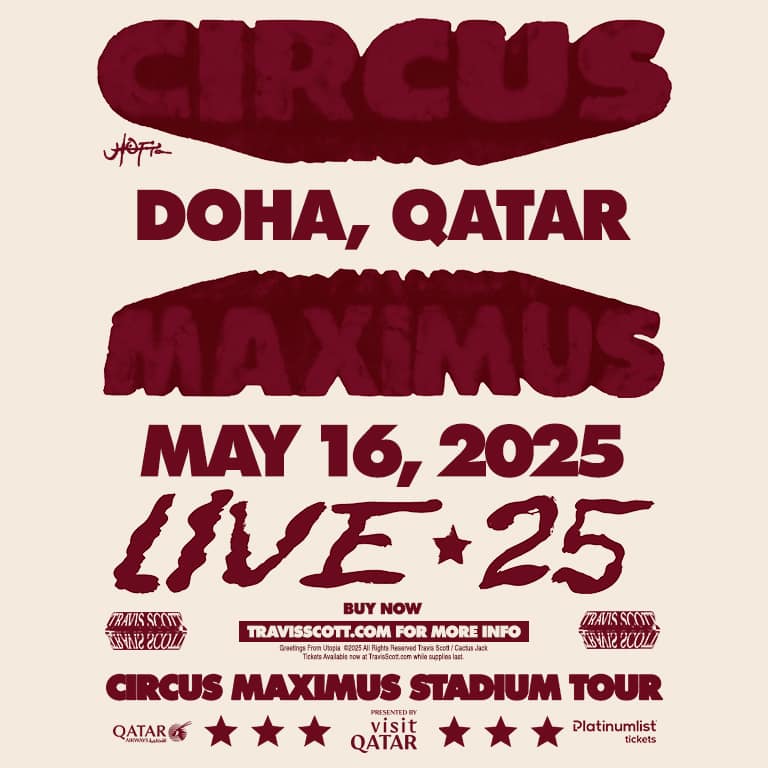 Shop Online Travis Scott | Circus Maximus Tour – Concerts Dubai Masala 3